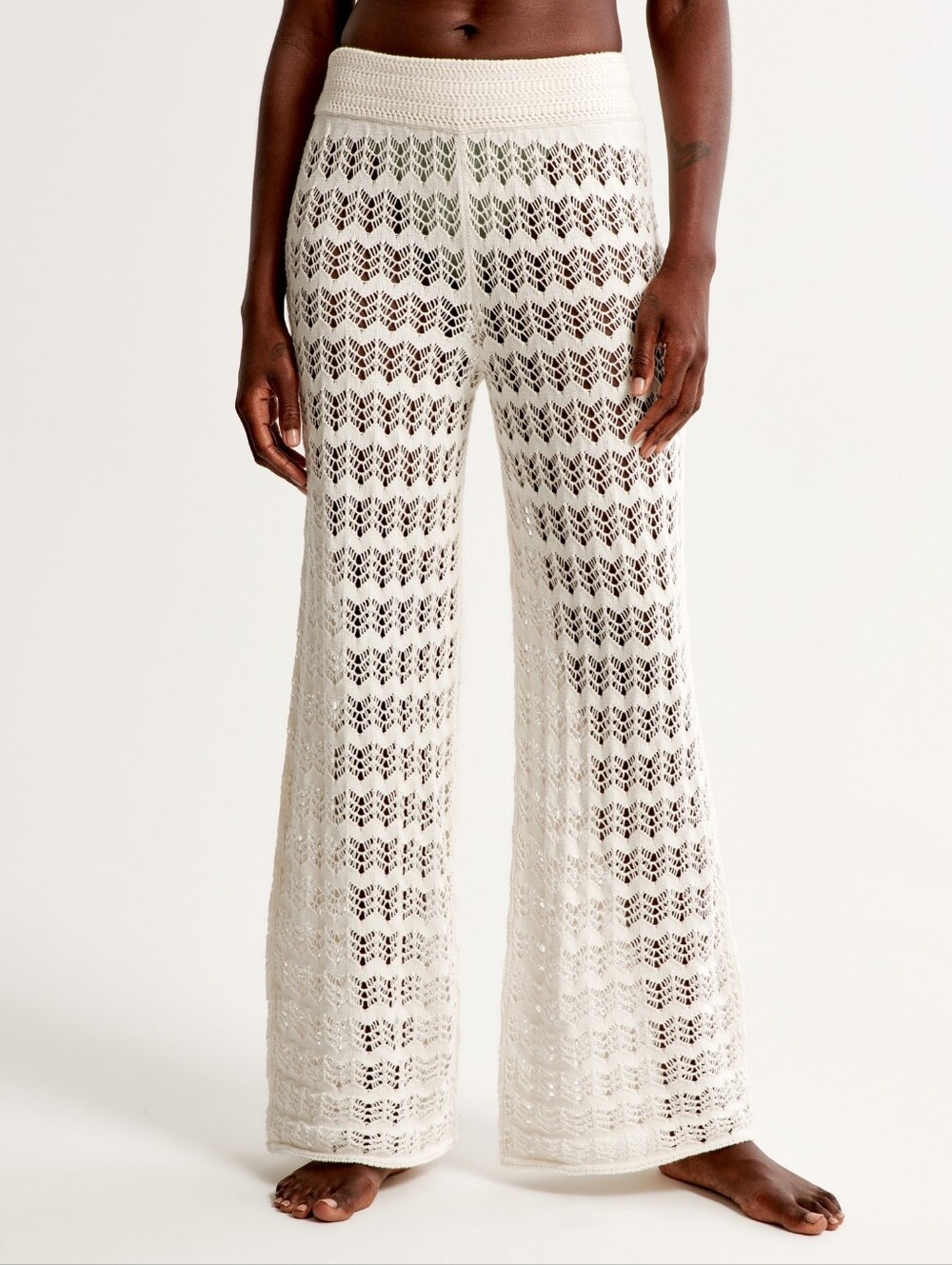 NWT Crochet Wide Leg Crochet Beach Pants Small